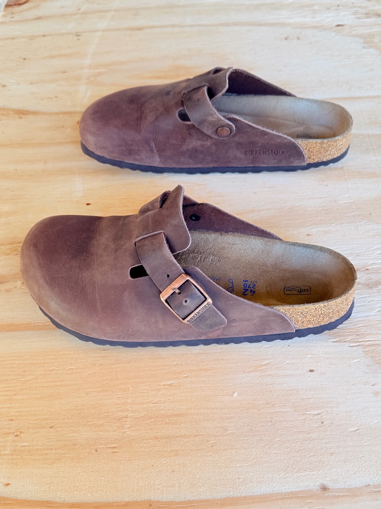 Birkenstock Boston 42 100% Oiled Leather Brown